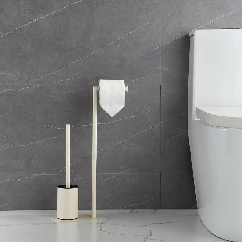 Toilet Brush Floor Type Paper Towel Holder Household Bathroom Waterproof Toilet  Roll Paper Vertical  New Multi-functi  Golden
