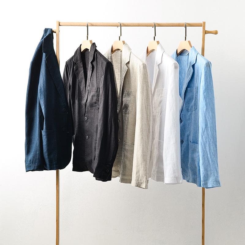 2026 Herren Schlanke Lässige Leinenjacke E030