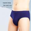 Men's Plus Size Breathable Mid-Waist Triangle Briefs for Bigger Individuals