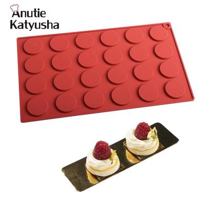 24 Round Gold Coin Chocolate Mold Mousse Silicone Cake Mold Baking Diy Sandwich Mold Fondant Cake