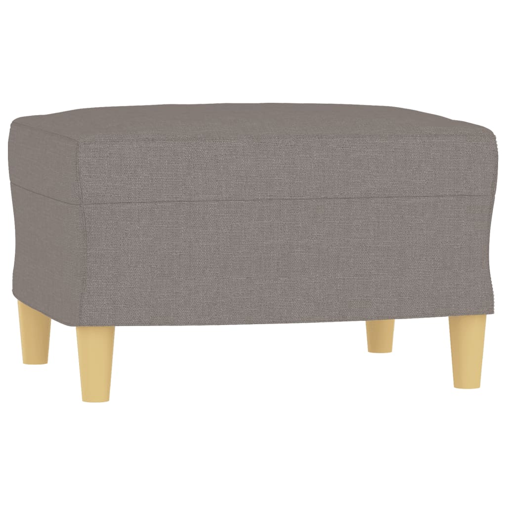 4 Piece Sofa Set with Cushions Taupe Fabric