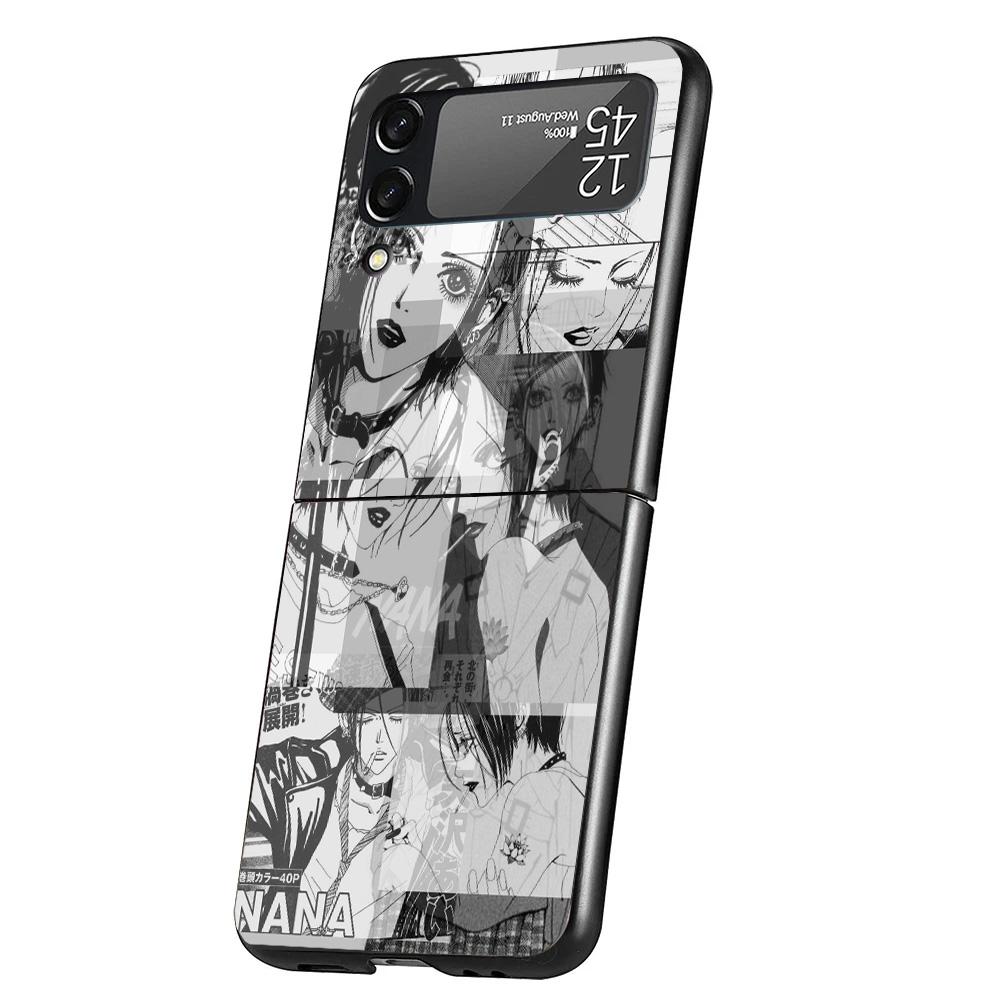 Anime Oosaki Nana Phone Case For Samsung Galaxy Z Flip 7 6 5 4 3 5G Cover ZFlip7 ZFlip6 ZFlip4 ZFlip5 ZFlip3 Coque Fundas Galaxy