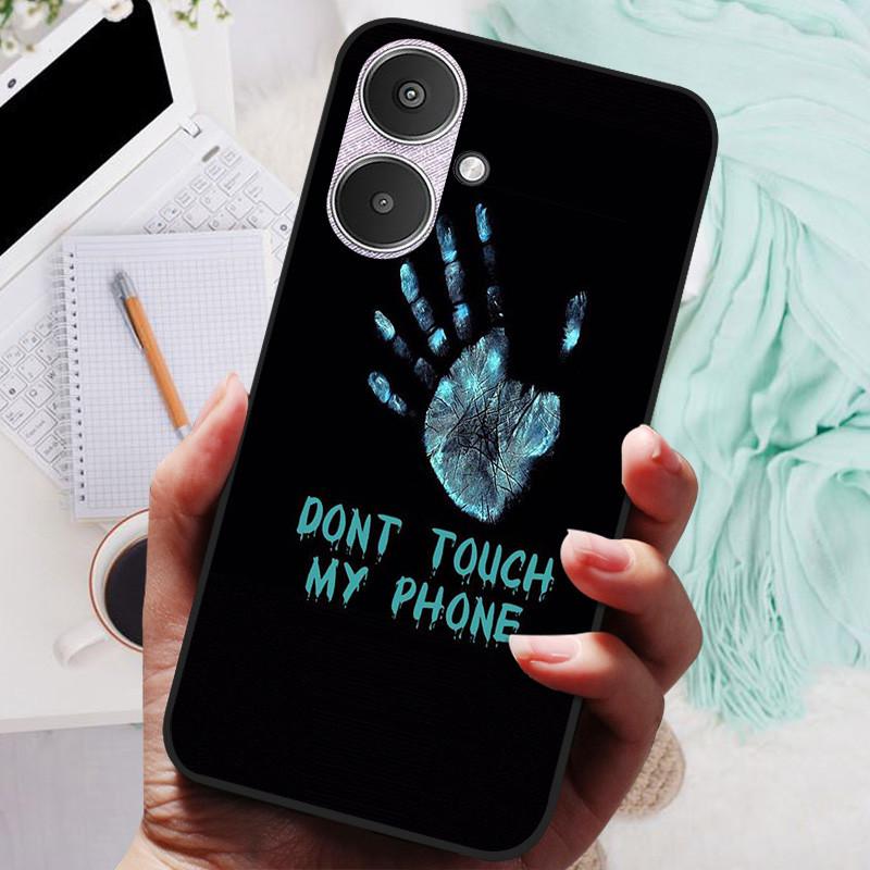 For Xiaomi Redmi 13C 5G Case Black Silicone Bumper Wolf Lions Soft TPU Covers for Xiaomi Redmi 13C 5G Funda Coque Protective
