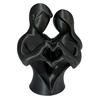 Sculptural Artistic Texture 3D Printed Couple Heart Statue, Abstract Minimalist Lovers Embrace Figurine, Romantic Desktop Easy Care Love Ornament