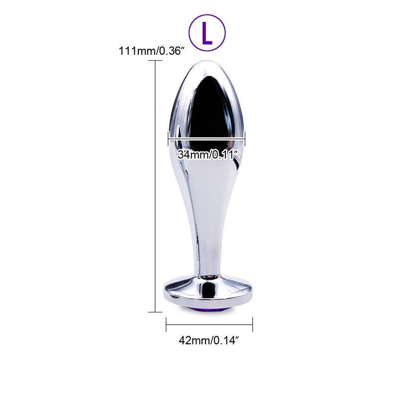 Drop Anal Plug For Women Aluminum Alloy Three Sizes Jewel Base Base Plug G-Point Massage Adult Sex Toys Male/Female 18+