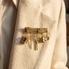 Vintage Sewing Supplies Brooch DIY Metal Corsage Ornament Fashion Tailor Tools Brooch  Office