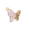 Wholesale 4Pcs/lot Crystal Butterfly Charms Stainless Steel Colorful Enamel Animal Pendant for DIY Necklace Making Supplies