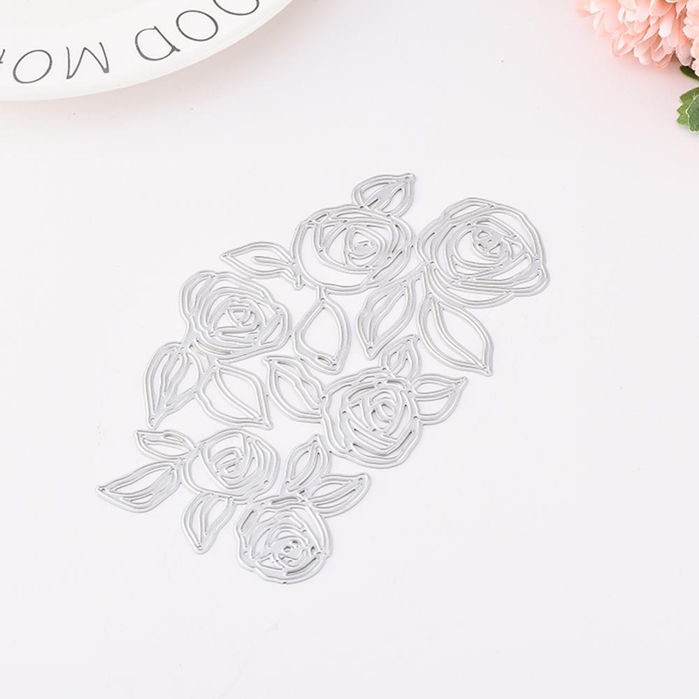 Buy Nice Roses Metal Cutting Die Scrapbooking Embossing Stencil Card ...