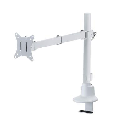 Monitor Arm (Single, Long Arm, Slim Short Clamp, White) CR-LAC116W