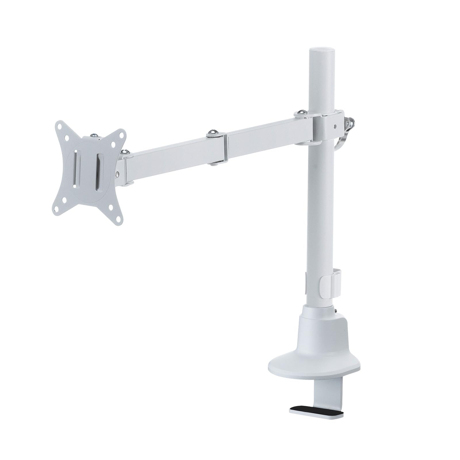Sanwa Supply Monitor Arm (Single, Long Arm, Slim Short Clamp, White) CR-LAC116W