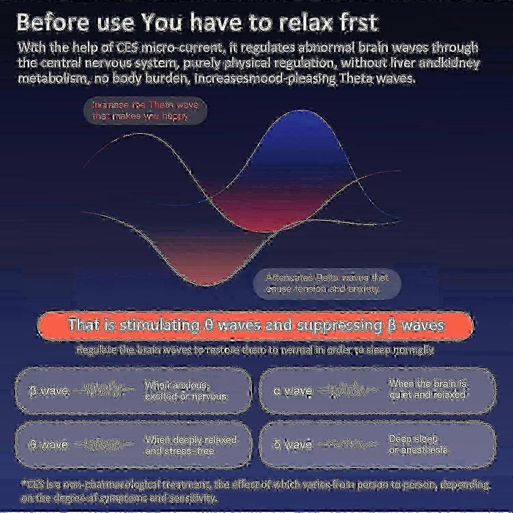 Sleep Aid Device Vagus Nerve Stimulation With Ear Clips Ces Reduce Anxiety Relieve Fatigue Microcurrent