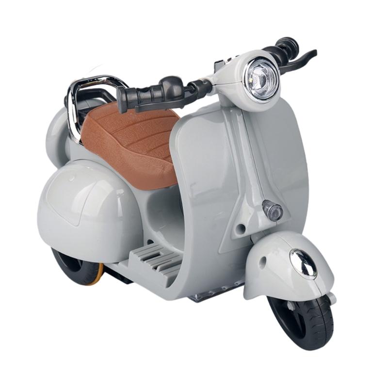 Rotating Scooter Toy for Guinea Pigs Mini Motorcycle Toy with Lights and Music Mini Scooter Shape Cage Decoration