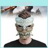 Black Myth Wukong Mask Fearsome Latex Half Face Halloween Costume Accessory Ideal For Role Play