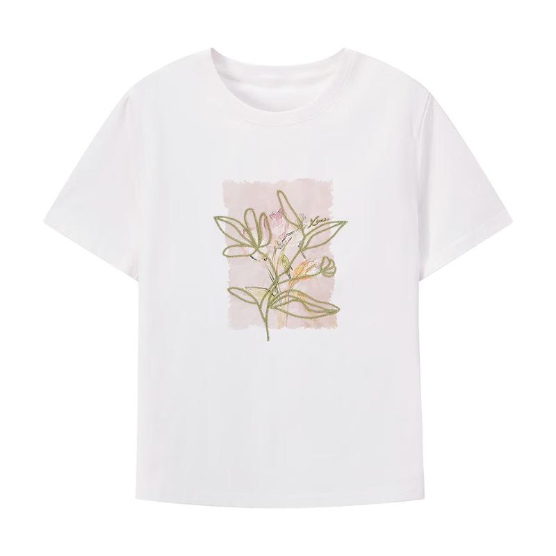 Xiangying Cooling Antibacterial Embroidered T-shirt L