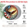 2D Flat 1pc American Flag Aluminum Metal Tin Sign, Freedom Spirit Round Aluminum Sign, Eagle Soaring 7.87X7.87 Round Aluminum Sign - Patriotic Pride