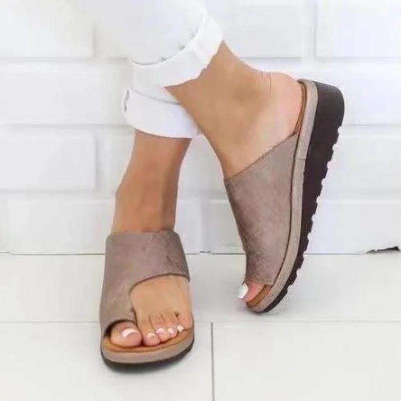 Fashion Women's Summer Sandals Orthopedic Bunion Correction Slippers Soft Outdoor Wear Slippers Platform Womens Slippers Zapatos Mujer