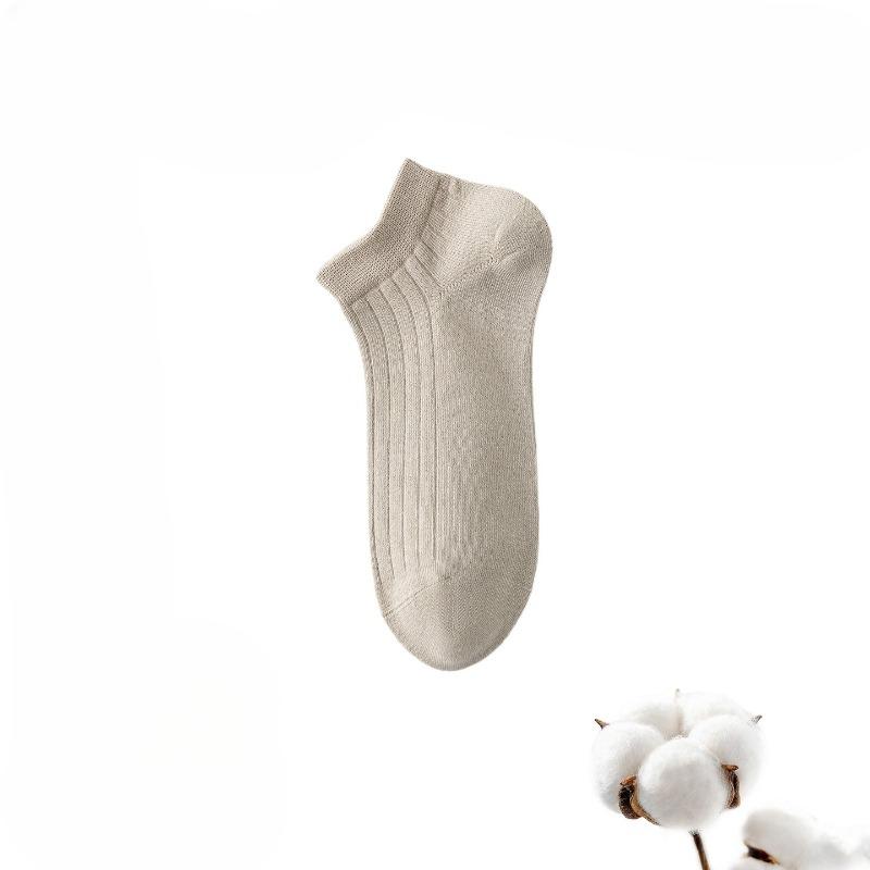 Men's Pure Cotton Anti-odor Summer Lightweight Breathable Short-Sleeved Anti-Bacterial Sport Sock