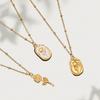 18K Gold Rose Flower Pendant Necklace - Stainless Steel Titanium, Colorfast, High-End Women's Accessory