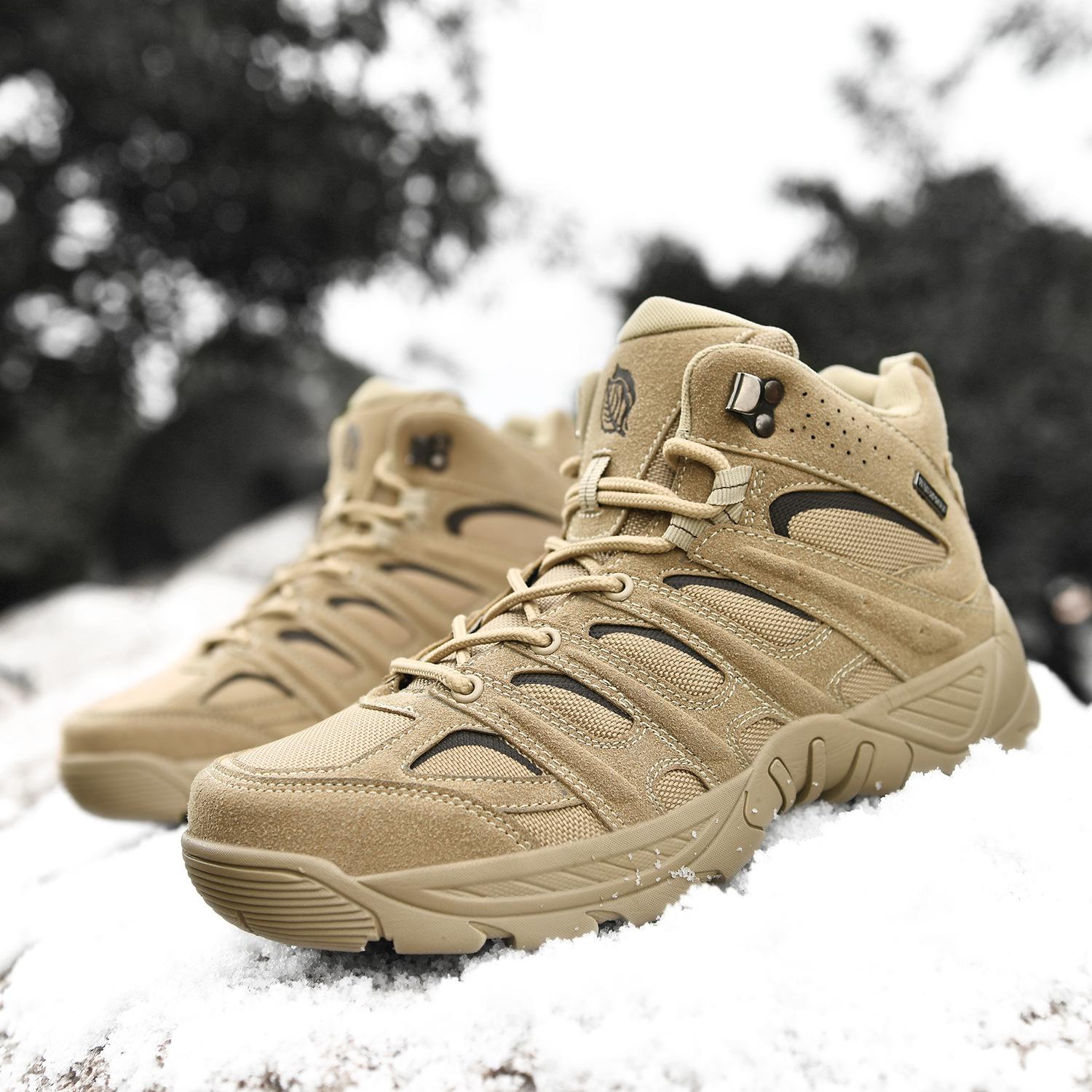 Men s Outdoor High-Top Hiking and Tactical Boots - Large Size Wilderness Training Footwear 46