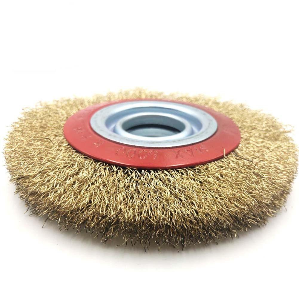 Wire Brush Wheel for Metal Cleaning 100mm Bench Grinder Compatible