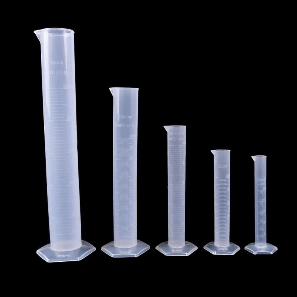 Transparents Graduated Cylinder Professional Sturdy Measuring Cups Plastic Trial Test Liquid Tube Laboratory Supplies
