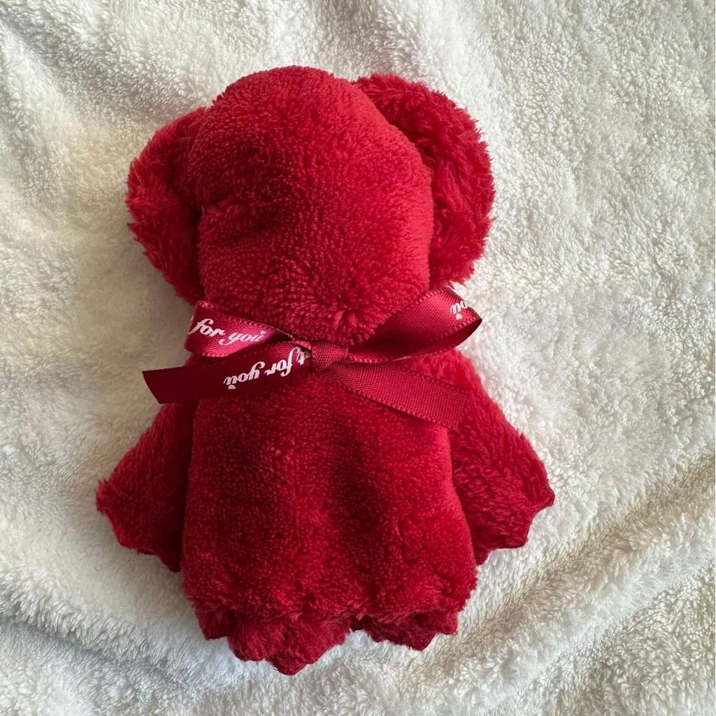 Coral Fleece Teddy Bear Towel Gift Box for Weddings and Promotions