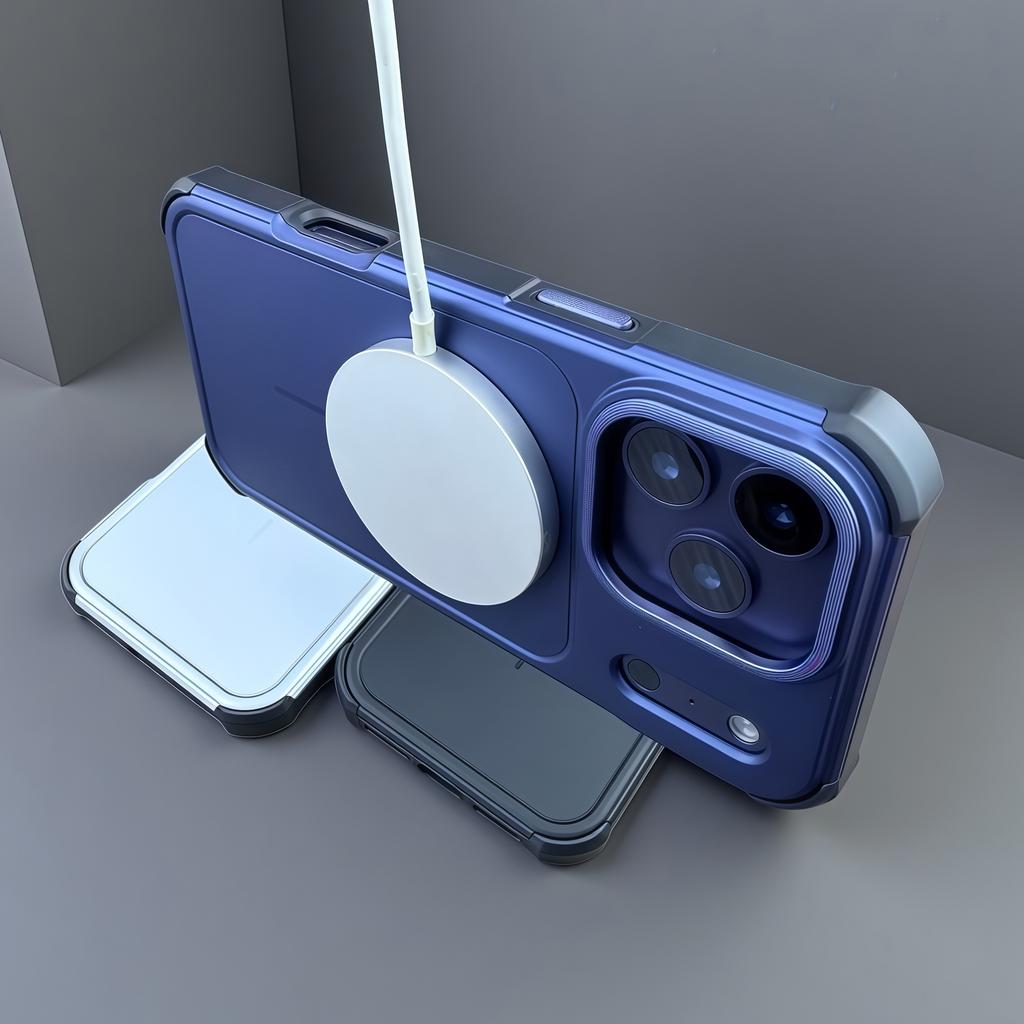 Luxury Shockproof Armor Matte Magnetic Case For iPhone 17 16 15 14 13 12 Pro Max 17Pro ProMax For Magsafe Wireless Charge Cover