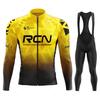 Team Autumn Cycling Jersey Bib Pants Set Ropa Ciclismo Bicycle MTB Clothing Road Bike Suit Men Long Sleeve Bicicleta Set