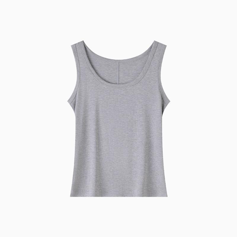 Damen Einfarbig Schmal Geschnitten Dünnes Trägertop Tanktop Sommer Oberbekleidung Innenoberteil