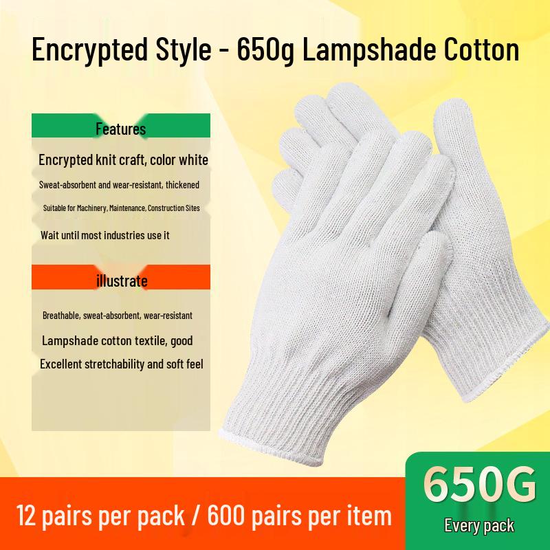 Cotton Yarn Work Gloves for Construction and Labor Protection