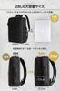 Evoon Men's 28L Large Capacity Business Backpack with Expandable Pockets, 15.6 Inch Capacity, Genuine Leather, Multi-Purpose Business Backpack (Black)