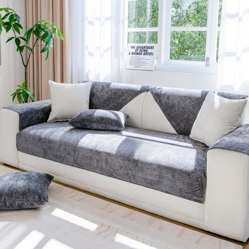 Sofa Cushion Four Seasons Universal Sofa Seat Cover Chenille Sofa Cushion Modern Simple Non-Slip Seat Cover