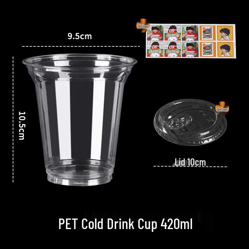 DYMAYKI Disposable Plastic Cold Drink Cups (10-pack)