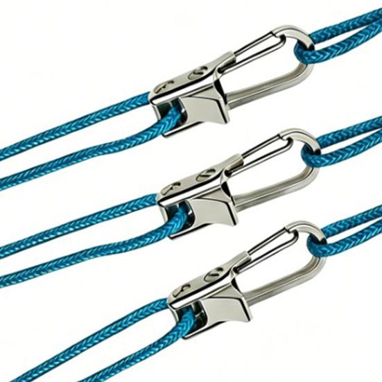 1 Set Heavy Duty Rope Tensioner, Rope Roller with 2 Reflective Nylon Cord, Metal Rope Tightening Tool for Camping, Tarps, Guy Lines, Boating