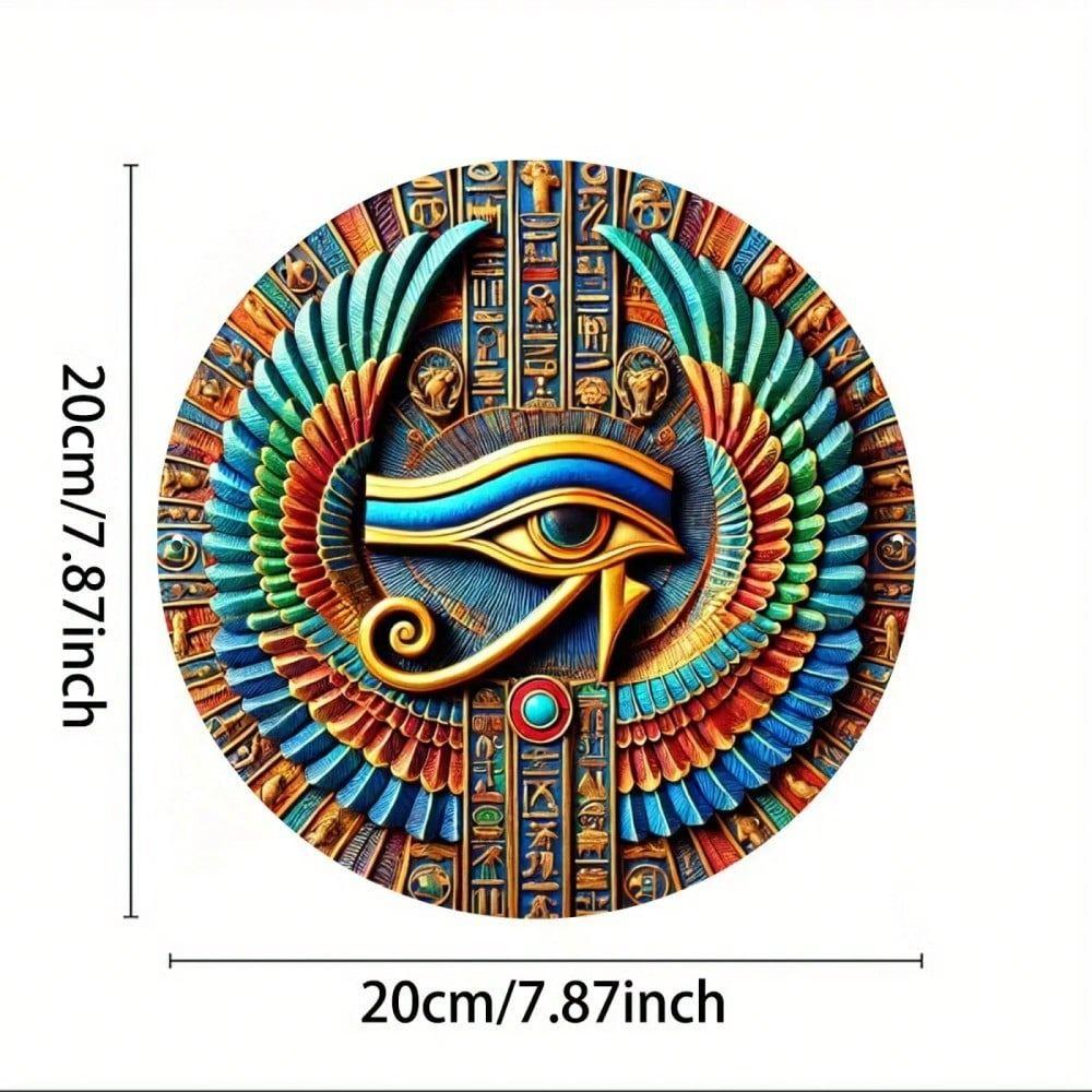 Vintage Tin Painting Handmade Metal Wall Art 20x20cm Home Decor