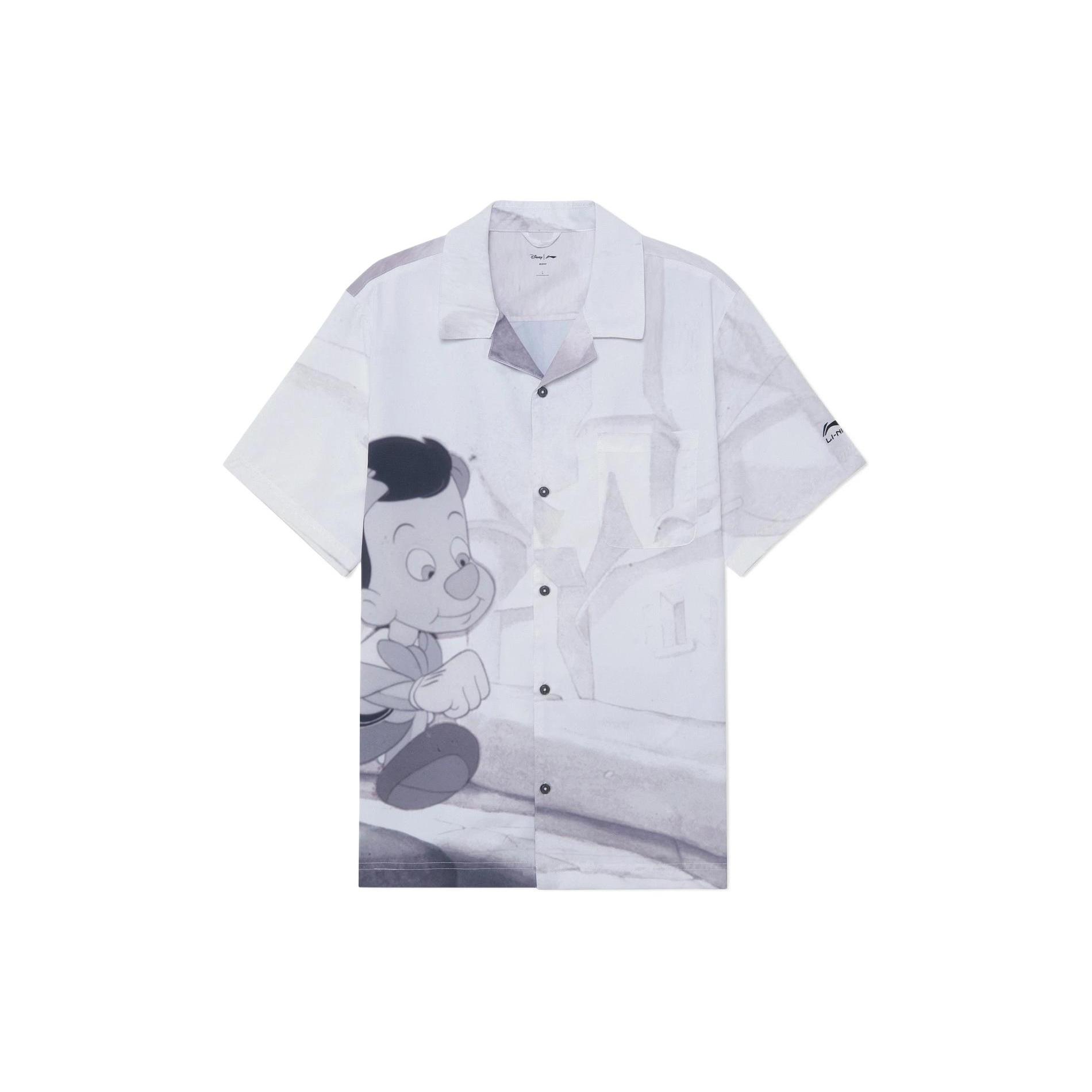 Li Ning x Disney Shirt Men s White Sand Gray ASHS431-1 XL