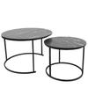 Coffee Table Set Minimalist Modern Nesting Round Center Table for Living Room Apartment Balcony Yard