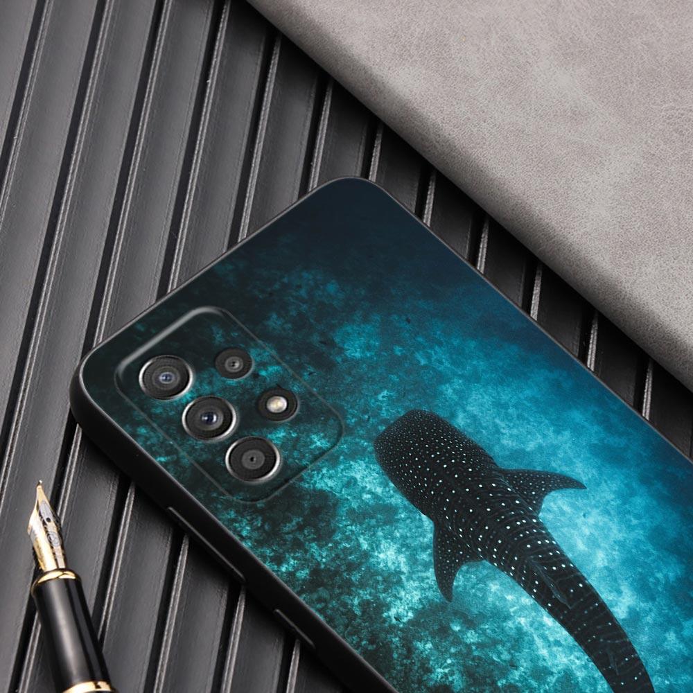 Phone Case For Samsung Galaxy A57 A56 A37 A55 A36 A26 A54 A52 A35 A34 A25 A17 A16 A15 A07 Soft Cover Ocean Whale Shark Swimming