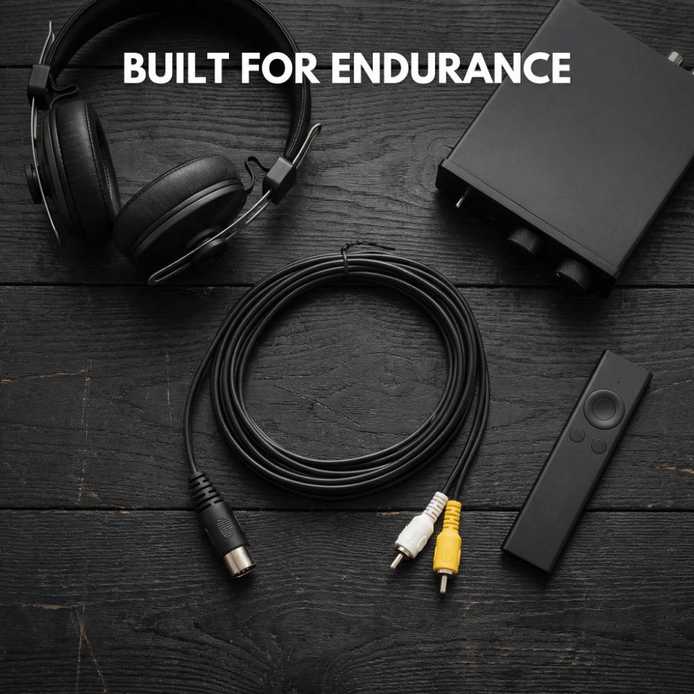 9.8ft DIN 8Pin To 2RCA Cable Plug and Play DIN 8Pin Male To 2RCA Male  Old Audio Equipment