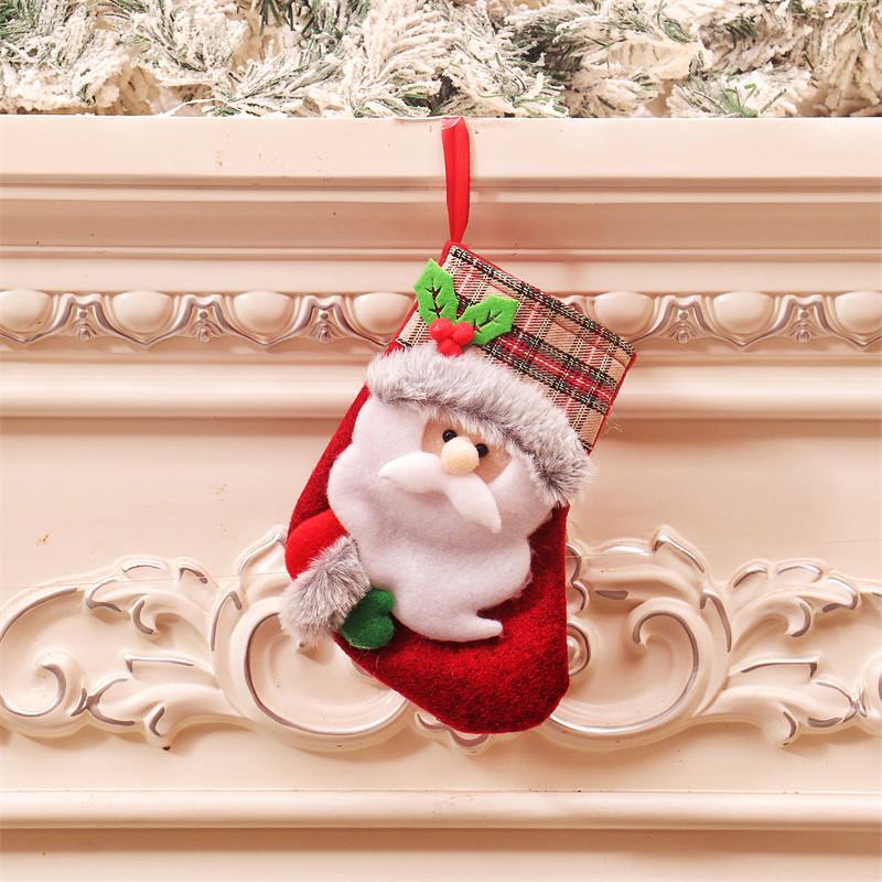 Children s Christmas Stocking Gift Bag Decoration - Cartoon Candy Holder