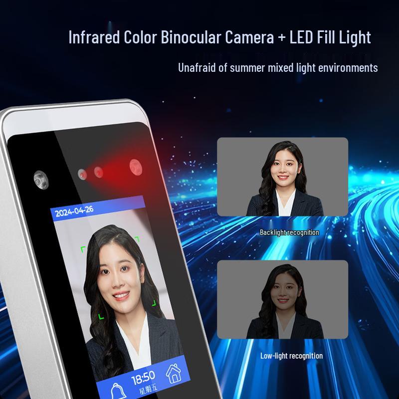 Realand Dynamic Facial Recognition Time Attendance & Access Control System CN plug (adapter included)