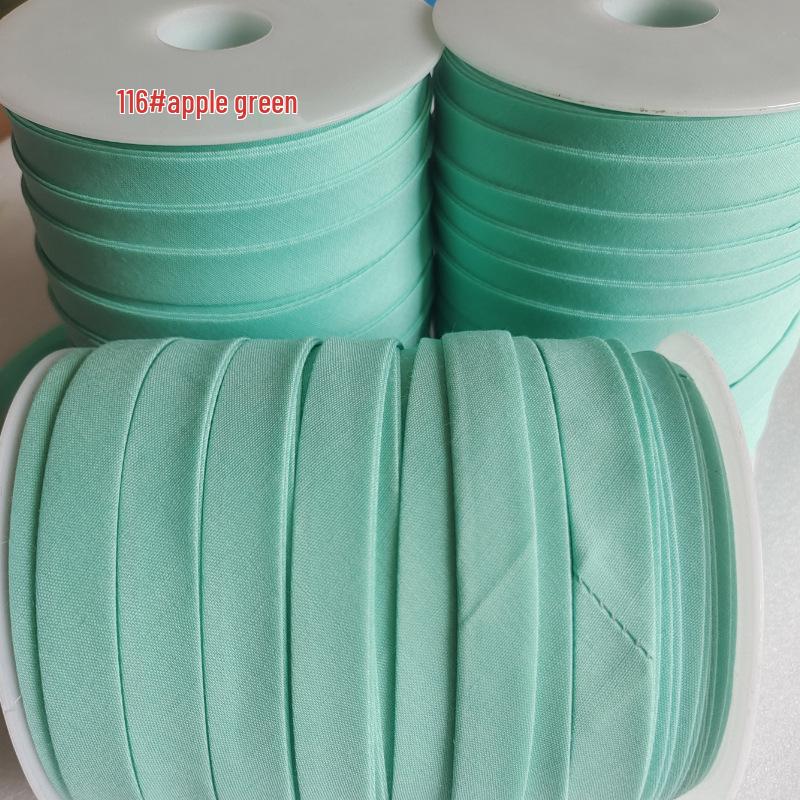 Red Double Fold Bias Binding Tape - No-Iron Polyester Cotton for DIY Cheongsam, 1.2" Width