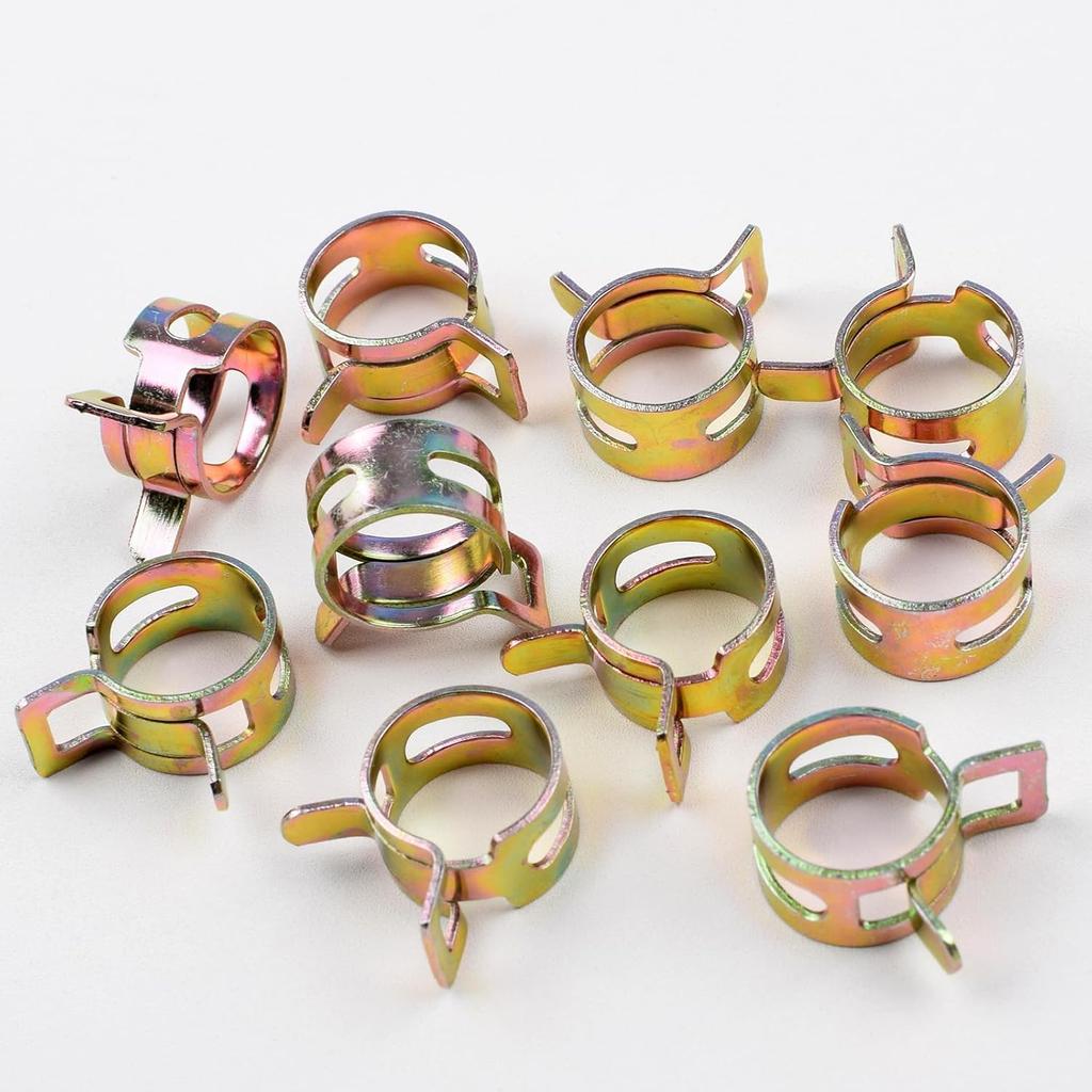 5Pcs 5/16” Universal Fuel Filters With 10Pcs 8Mm Hose Clamps Gas Inline Fuel Filters For Motorcycles, Cars, Trucks