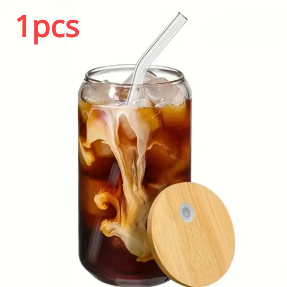 

Милые стаканы с бамбуковой крышкой и стеклянной трубочкой — идеальный подарок для любителей пива, холодного кофе, коктейлей и виски. 1pc