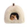 Hamster House Pet Plush Winter Warm House Detachable Hook Inner Pad Hamster House Plush Bed For Resting Playing Sleeping
