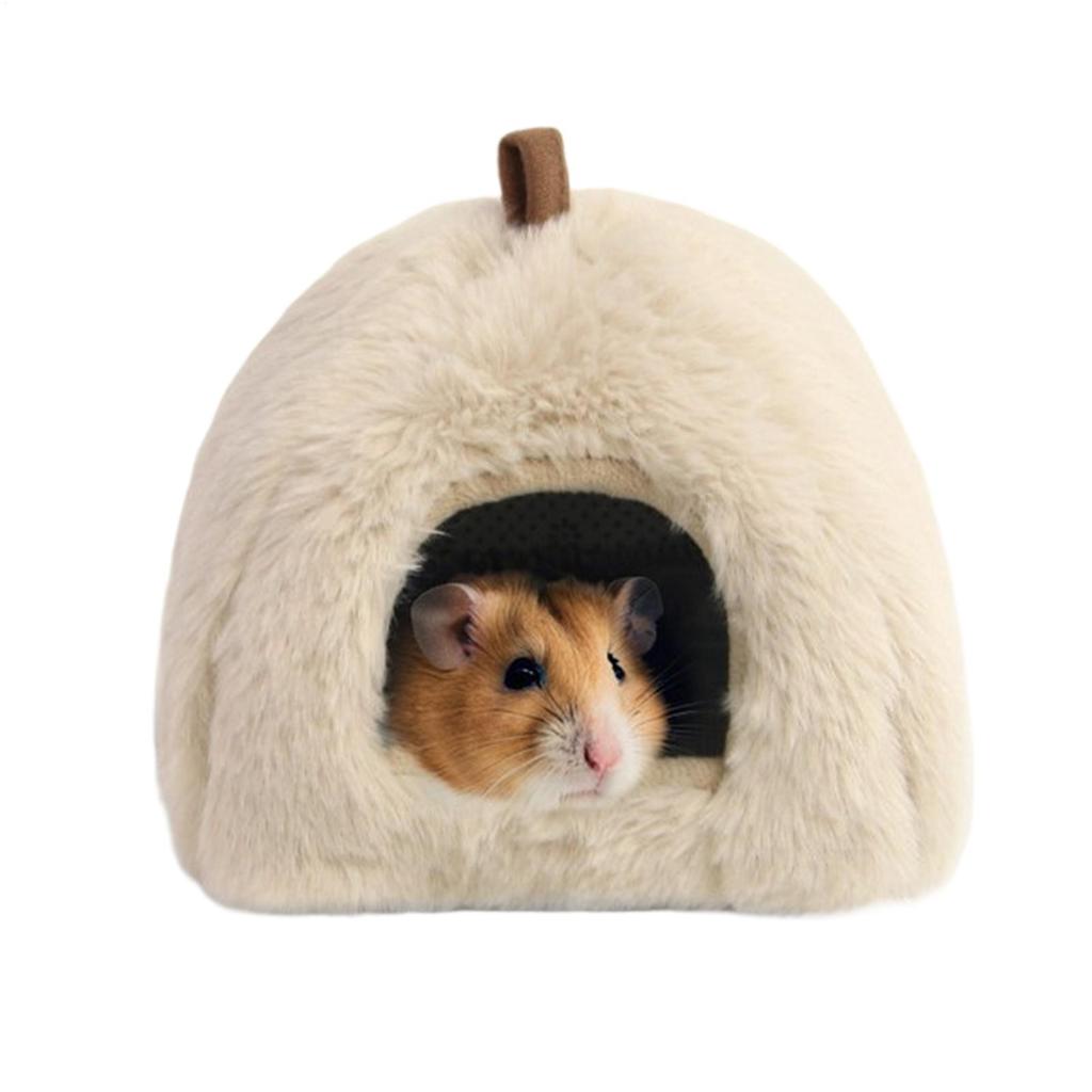 Hamster House Pet Plush Winter Warm House Detachable Hook Inner Pad Hamster House Plush Bed For Resting Playing Sleeping