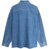 Calvin Klein Minimalist Fabric Label Vintage Loose Long Sleeve Shirt Men shirts Light-Blue J325555