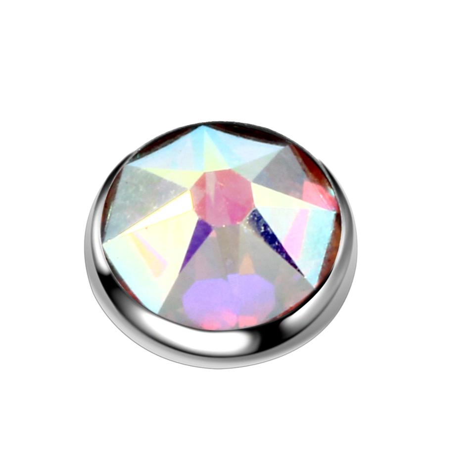 1 Pezzo Titanio G23 Cristallo CZ Micro Piercing Dermalico 3/4/5/7mm Ancora Dermalica Piercing Superficiali Opale Skin Diver Basi Gioielli per il Corpo