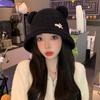 New Autumn and Winter Hat for Women Cute Little Bear Imitation Lamb Velvet Fisherman Hat Warm In Winter To Show The Face Small Pot Hat Trendy