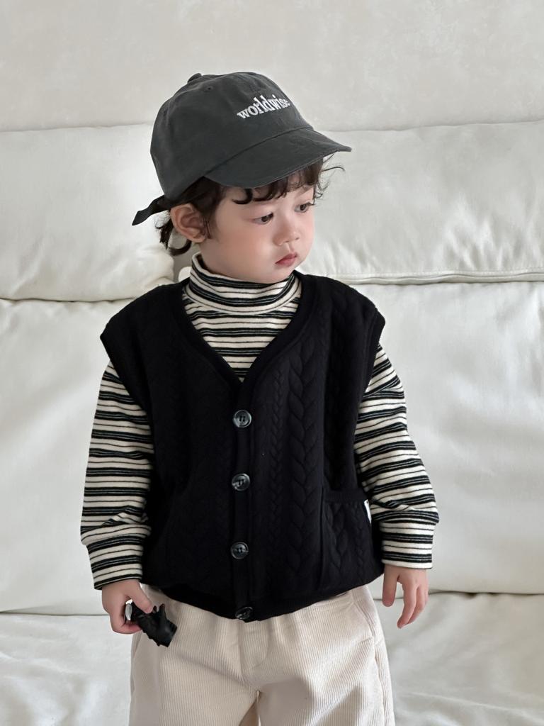 Children's Double-layer Cotton Vest Jacket, New Autumn and Winter Bottoming Shirt, Children's Clothing, Boys' Thickened Set